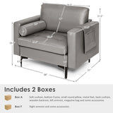Modular 1/2/3/4-Seat L-Shaped Sectional Sofa Couch with Socket USB Port-1