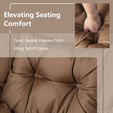 Modern Accent Sofa Chair with Folding Footrest and Side Pocket