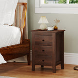 Nightstand End Beside Table Drawers Modern Storage Bedroom Furniture