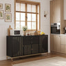 Modern Buffet Sideboard Cabinet w/ 2 Drawers & Adjustable Shelves for Dining Room