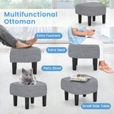 Modern Club Swivel Accent Chair with Ottoman Footrest Curved Backrest