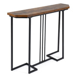 Modern Console Table Narrow Entryway Table with Metal Legs