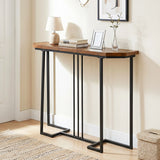 Modern Console Table Narrow Entryway Table with Metal Legs