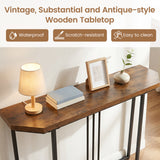 Modern Console Table Narrow Entryway Table with Metal Legs