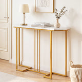 Modern Console Table Narrow Entryway Table with Metal Legs