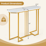 Modern Console Table Narrow Entryway Table with Metal Legs