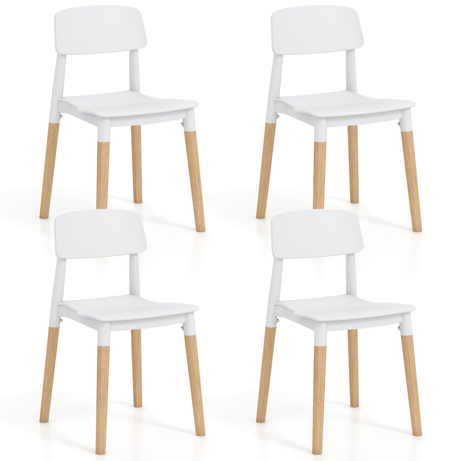 Modern Dining Side Chairs Set of 4 with Ergonomic Backrest for Dining Room