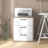 Modern Dresser Nightstand with 3 Slide-Out Drawers