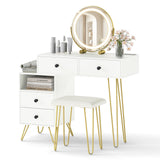 Modern Dressing Table with Storage Cabinet