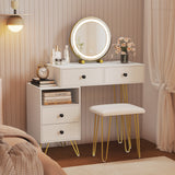 Modern Dressing Table with Storage Cabinet