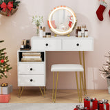 Modern Dressing Table with Storage Cabinet
