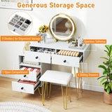 Modern Dressing Table with Storage Cabinet