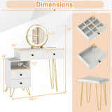 Modern Dressing Table with Storage Cabinet