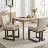 Modern Farmhouse Fabric Dining Chairs Set of 2 with 5.5" Thickened Padded Seat
