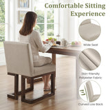 Modern Farmhouse Fabric Dining Chairs Set of 2 with 5.5" Thickened Padded Seat