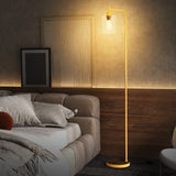 Modern Floor Lamp with Hanging Glass Lampshade and Foot Switch