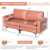 Modular 1/2/3/4-Seat L-Shaped Sectional Sofa Couch with Socket USB Port-2