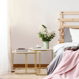 Modern Nesting Coffee Table Set of 2-White
