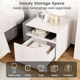 Modern Minimalist Nightstand with Drawer for Bedroom