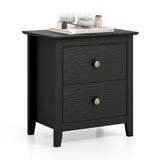 Modern Nightstand with 2 Drawers for Small Spaces