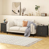 Modern Nightstand with 2 Drawers for Small Spaces