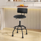 Modern Swivel Height Adjustable Bar Stool with Backrest