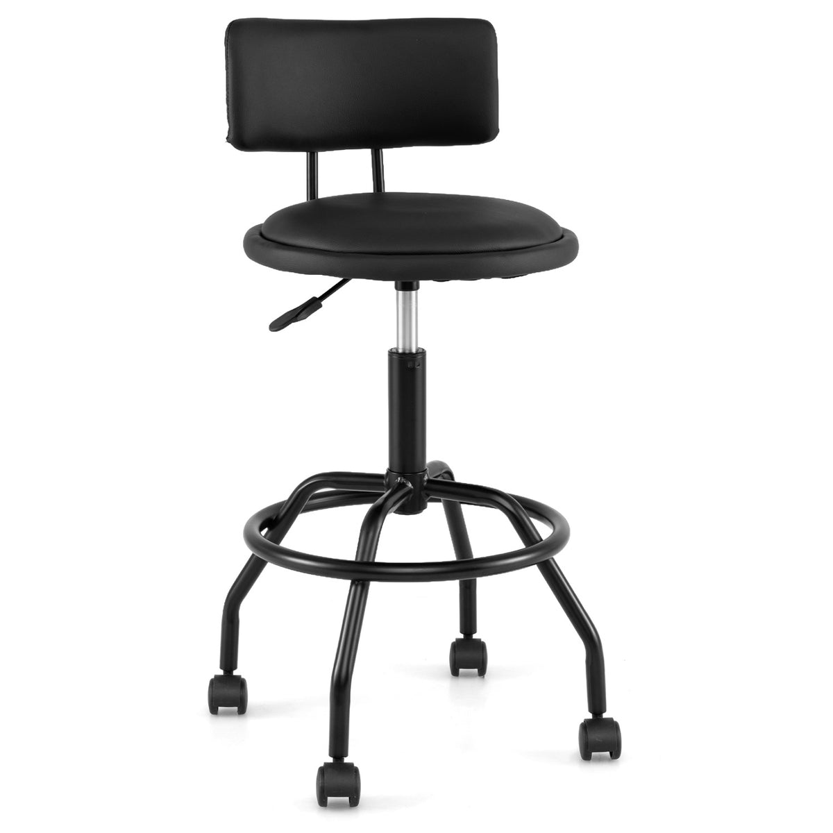 Modern Swivel Height Adjustable Bar Stool with Backrest