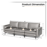 Modular 1/2/3/4-Seat L-Shaped Sectional Sofa Couch with Socket USB Port-3