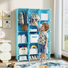 Modular Baby Wardrobe with 13 Cubes and Hanging Rod and Shelves Stackable