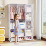Modular Baby Wardrobe with 13 Cubes and Hanging Rod and Shelves Stackable