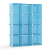 Modular Baby Wardrobe with 10 Cubes & Hanging Rod and Shelves Stackable
