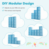 Modular Baby Wardrobe with 10 Cubes & Hanging Rod and Shelves Stackable