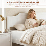 Multiple Size Solid Wood Platform Bed Frame with Headboard in White