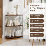 3-Tier Multipurpose Display Rack with Metal Frame