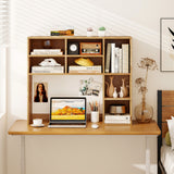 Desktop Bookshelf with 7 Open Cubbies and 3 Adjustable Shelves