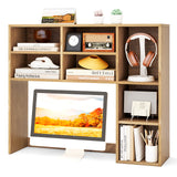 Desktop Bookshelf with 7 Open Cubbies and 3 Adjustable Shelves