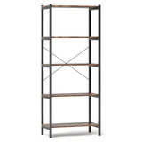 Multipurpose Open Bookcase Industrial Rack Wide Standing Storage Shelf