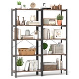 Multipurpose Open Bookcase Industrial Rack Wide Standing Storage Shelf