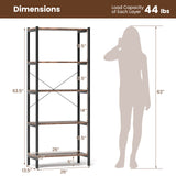 Multipurpose Open Bookcase Industrial Rack Wide Standing Storage Shelf