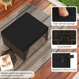 Multipurpose Outdoor 2 Pieces Patio PE Rattan Ottomans Footstool