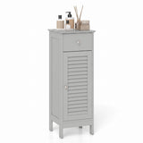 Narrow Bathroom Storage Cabinet with Adjustable Shelf and Drawer
