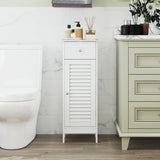 Narrow Bathroom Storage Cabinet with Adjustable Shelf and Drawer
