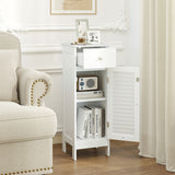 Narrow Bathroom Storage Cabinet with Adjustable Shelf and Drawer