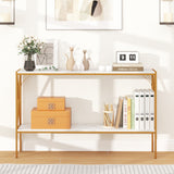 Narrow Console Table 2-Tier Entryway Table with Storage