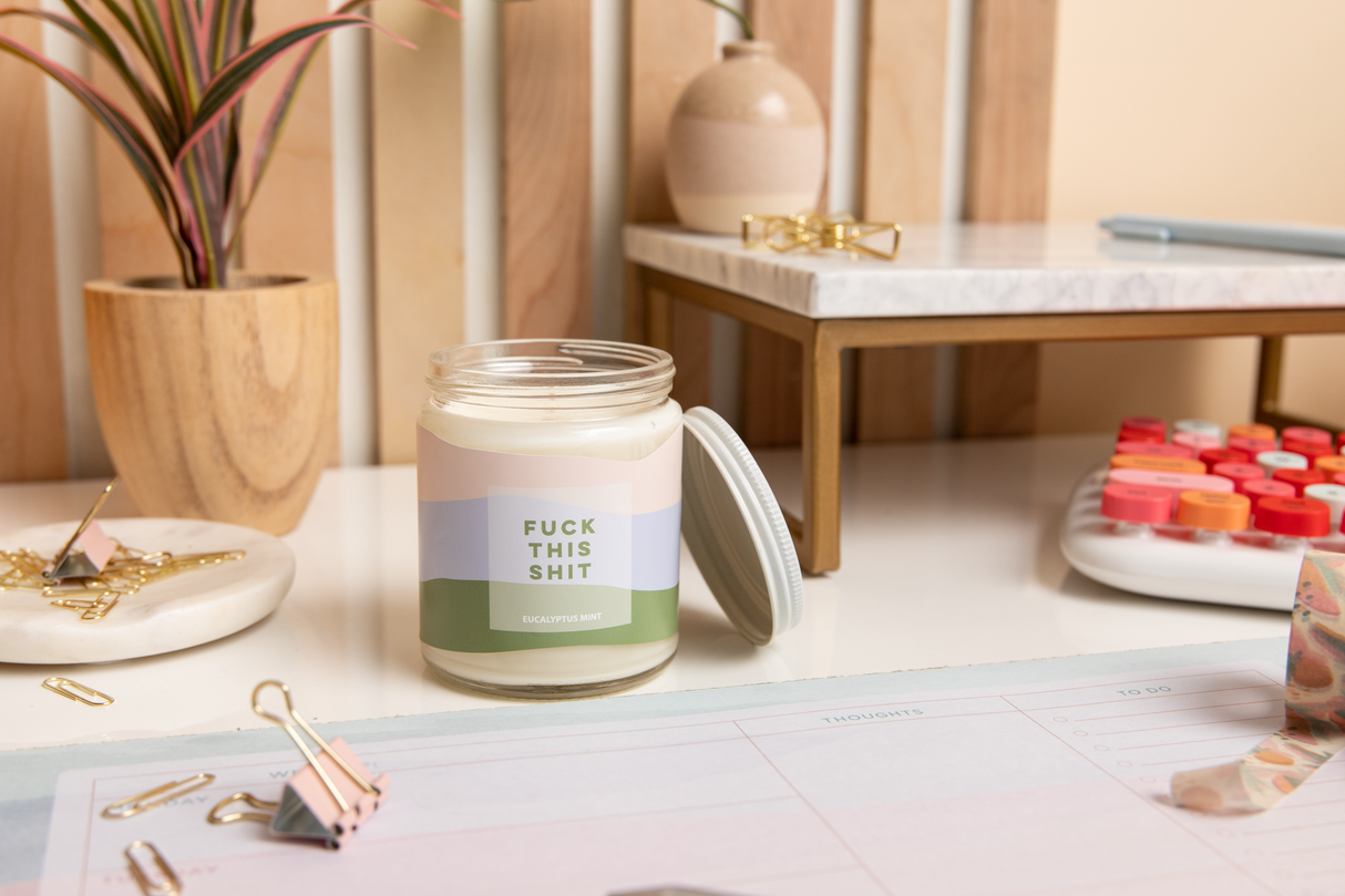 Candle Jars w/Lid - Good Vibes Only