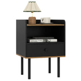 Nightstand Bedside End Table with Drawer and Open Shelf for Living Room Bedroom