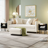 Nightstand Bedside End Table with Drawer and Open Shelf for Living Room Bedroom