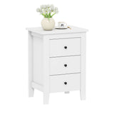Nightstand End Beside Table Drawers Modern Storage Bedroom Furniture