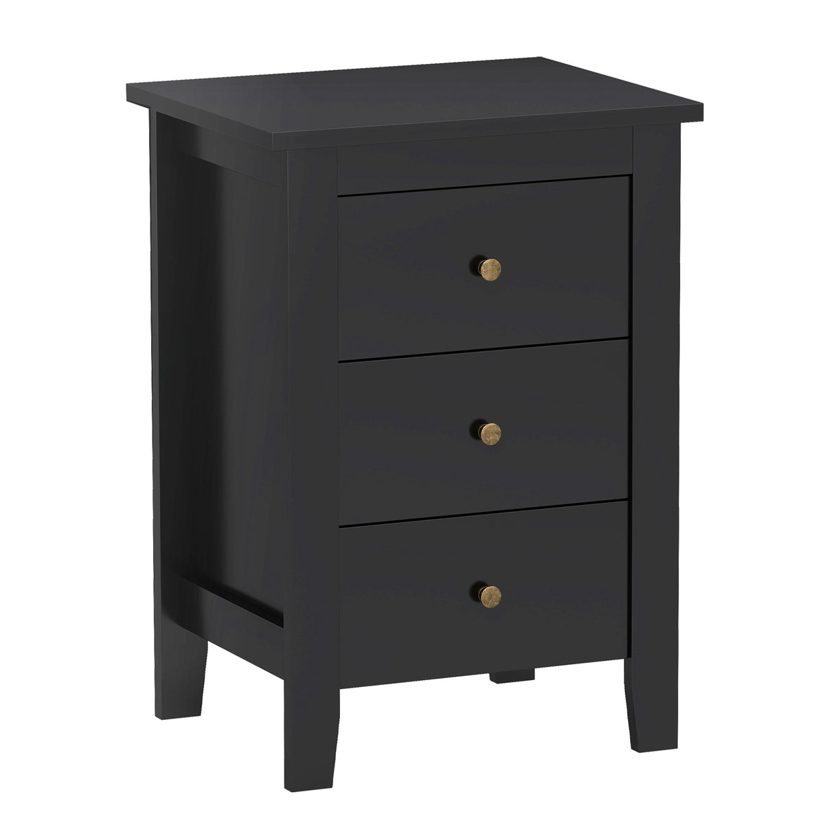Nightstand End Beside Table Drawers Modern Storage Bedroom Furniture