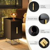 Nightstand Side Tables with 2 Drawers and 2 USB Ports